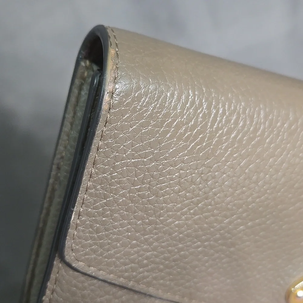 Mulberry Leather Wallet with Burgundy Interior and Gold Postman Hardware